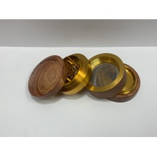 Champ-High Gold and Wooden 4pc Grinder
