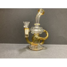 Gold Dab Rig with Bong Bowl