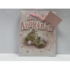 Adorable Teddy Pink Gift Bag