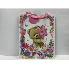 Floral Teddy Bear Gift Bag