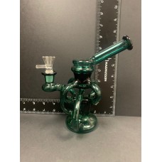 Small Green Artisan Glass Bong