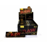 RAW Black Classic Connoisseur King Size Slim Rolling Papers & Tips